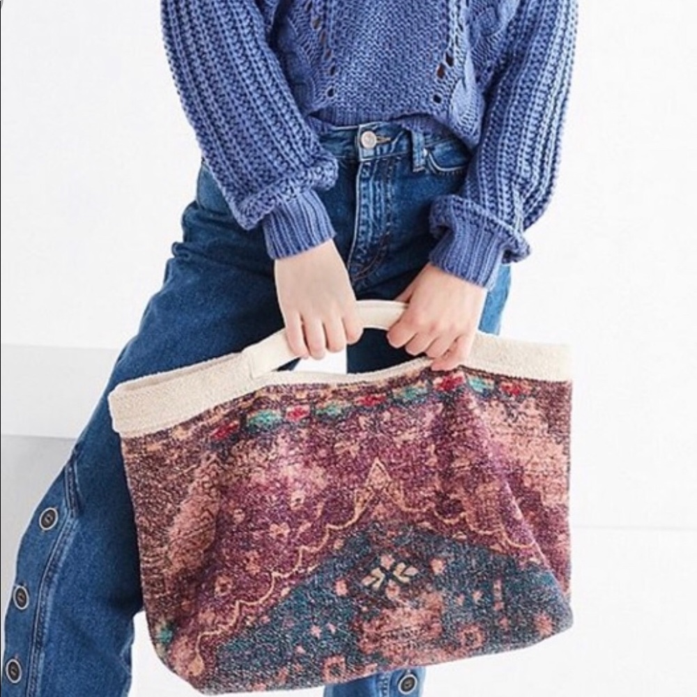 Urban Outfitter Purple Large Chenille Tote Bag. - Picture 1 of 5